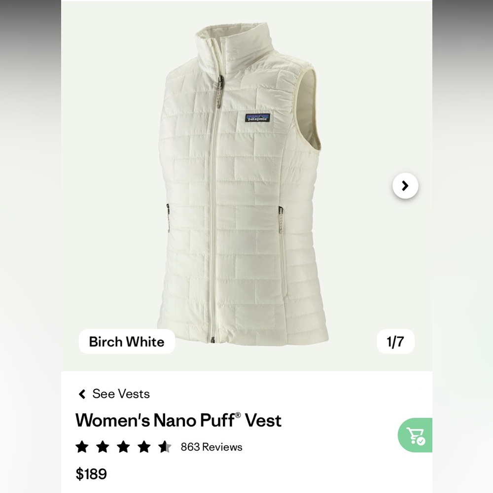 Patagonia Women's Nano Puff Vest - Small